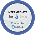 Intermediate for Istio by Solo.io badge